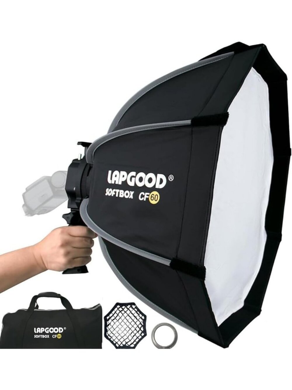 24'' Softbox with S-Type Bracket | Portable Handheld Lighting for Photography